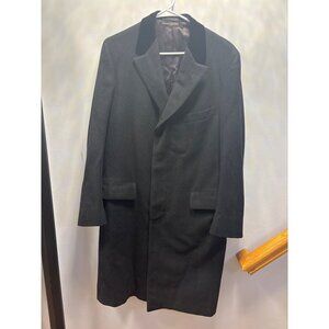 Brooks Brothers 346  Mens Long Coat With Velvet Collar Size 46